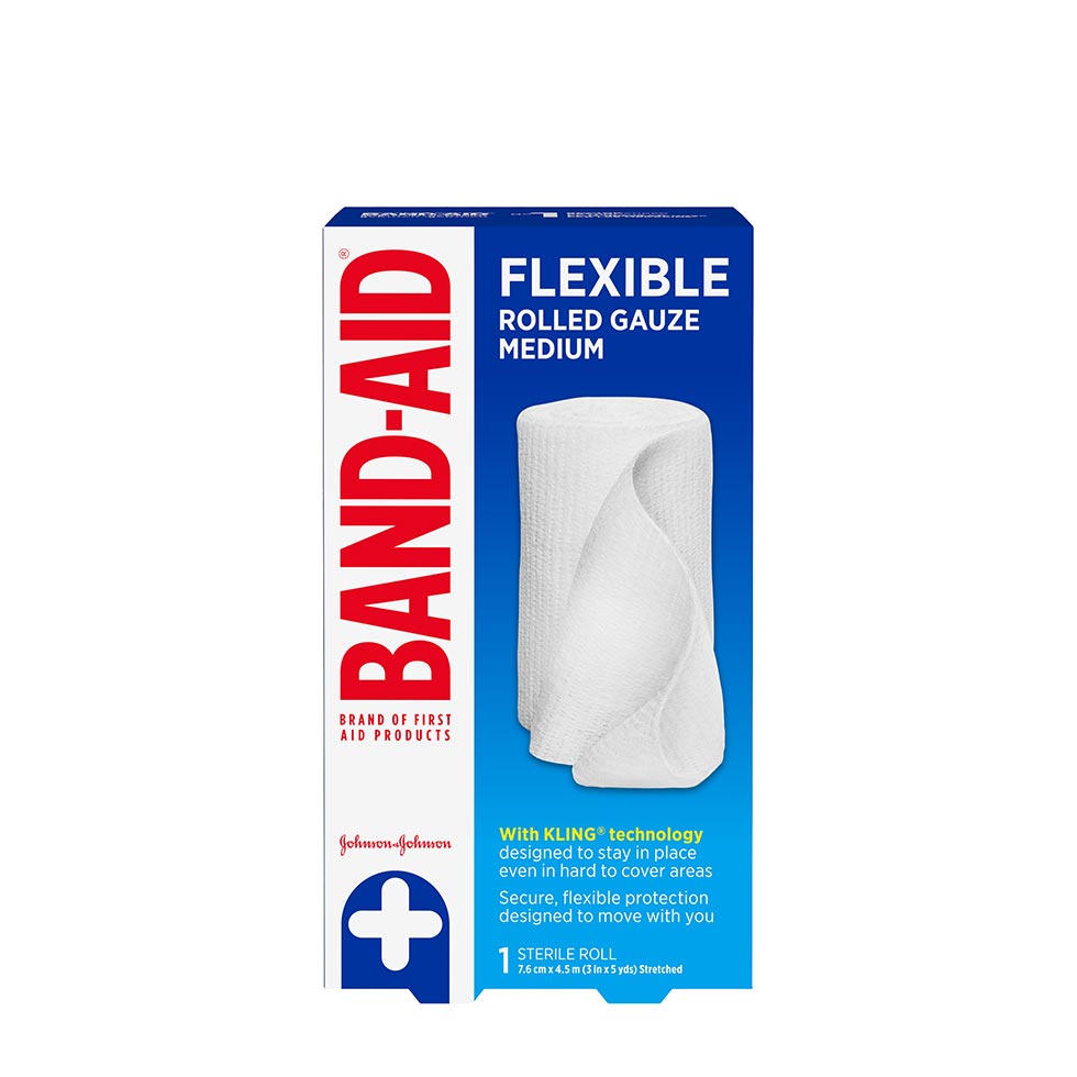 Band-Aid flexible rolled sterile gauze pack