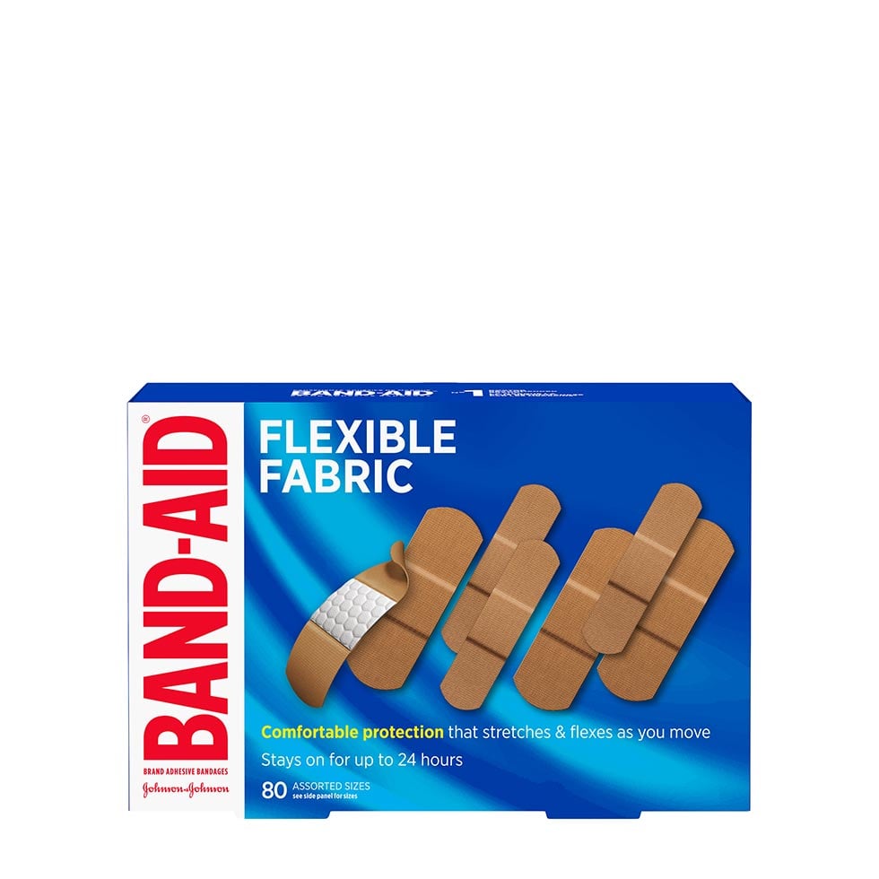 Band-Aid flexible fabric bandages 80 assorted sizes box