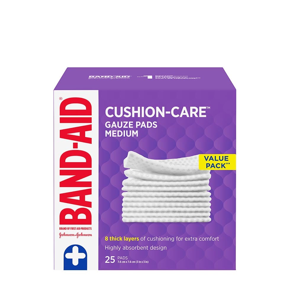 Band-Aid medium gauze pads value pack of 25