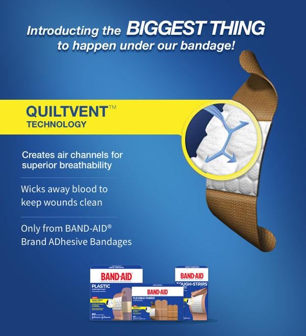 Benefits of Band-Aid® QUILTVENT™ Technology